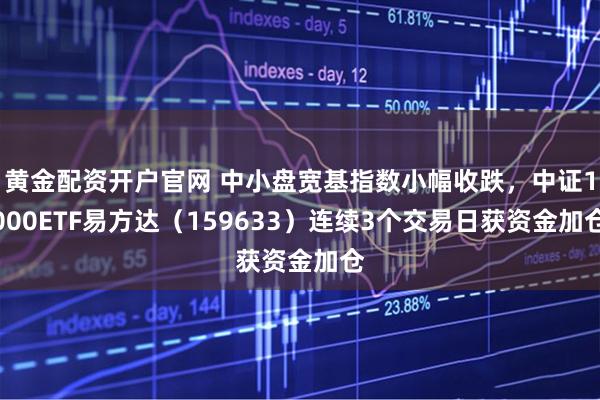 黄金配资开户官网 中小盘宽基指数小幅收跌，中证1000ETF易方达（159633）连续3个交易日获资金加仓